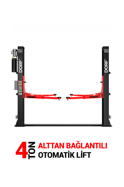 DORFf 4 Ton Alttan Bağlantılı Tam Otomatik Çift Sütunlu Hidrolik Lift - Thumbnail