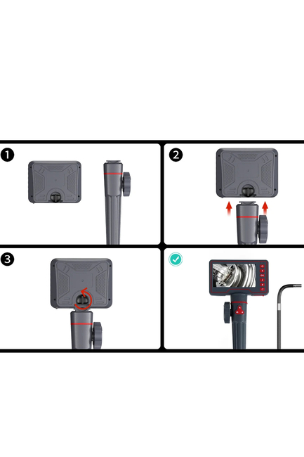 Dorf Endoskopi Cihazı Motor İçi Görüntüleme 3.9 mm 180 Derece Eklemli Oynayabilir Kamera Boroskop - Thumbnail