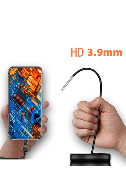 DORF Telefon ve Tablet İçin 3.9mm Endoskopi Cihazı Motor İçi Görüntüleme Yılan Kamera - Thumbnail