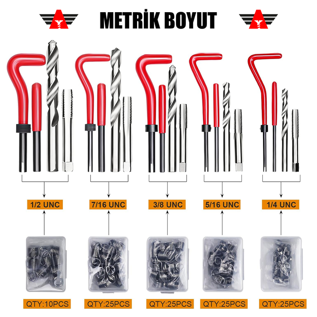 Dorf Tools HELİCOİL 261 Parça - Thumbnail